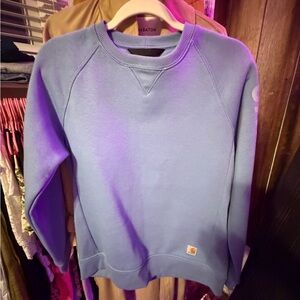 Carhartt Women's Relaxed Fit Midweight Block Logo Sleeve Sweatshirt